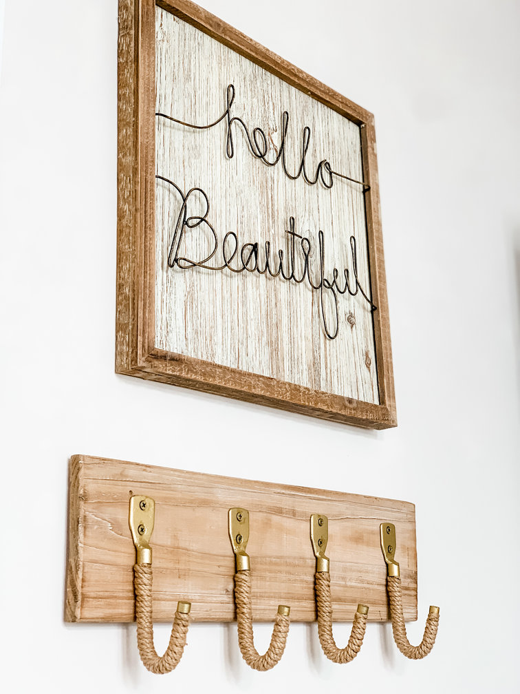 Hello Beautiful Frame with Coat Hanger